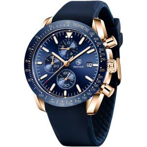 BY BENYAR Men's Analog Quartz Chronograph Watch 30M Waterproof Luminous Big Face